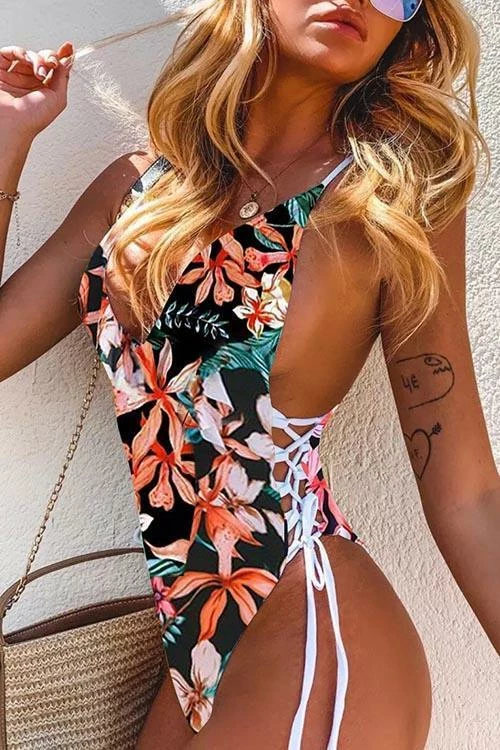 Miss Norst Lemon Print Straps One Piece 4 Miss Norst Lemon Print Straps One Piece - Image 4