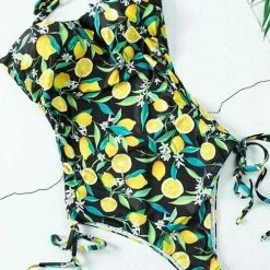 Miss Norst Lemon Print Bandage One Piece 6 Miss Norst Lemon Print Bandage One Piece -TankiniSkirt Shop fd6481ef4aace62636c3e4fb801864c8